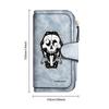 Gothic Skeleton Leather Wallet for Women Portable Multi Slot Card Holder Fashion Long Purse