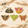 Decorative Lapel Pin Vintage Enamel Moth Brooch Cartoon Insect Alloy Pin Men Women Jewelry Accessories for Suit Dress Coat Scarf Brooch