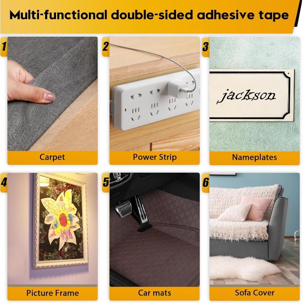 1Roll Double Sided Tape High Viscosity Grid Fiber Transparent Double Sided Tape Sticky Waterproof Adhesive Fiber Mesh Tapes