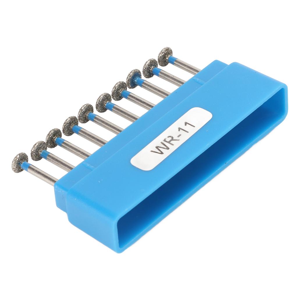 10pcs WR 11 Dental Burrs Set Stainless Steel High Speed Handpiece Polishing Burrs Accessory