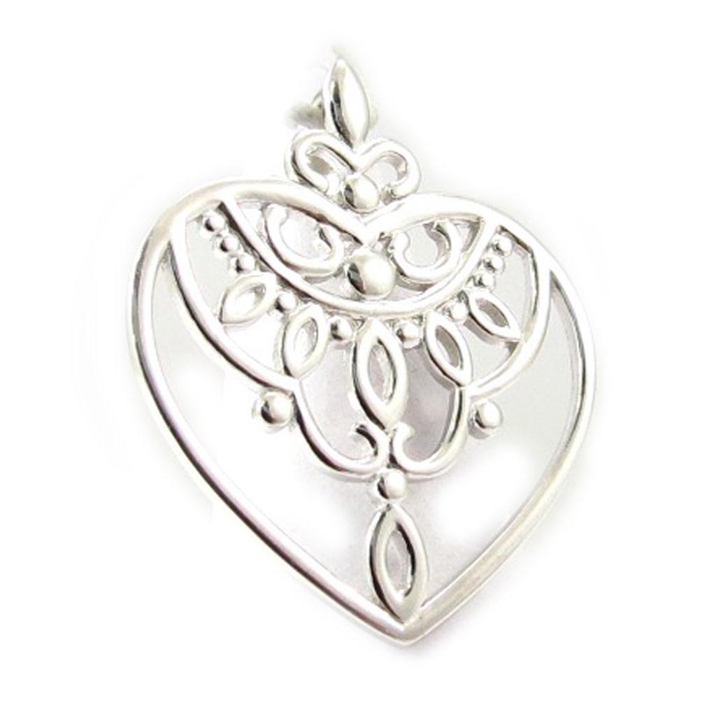 Les Trésors De Lily [K3622] - Pendentif Argent 'Love' argenté (rhodié) - 25x20 mm