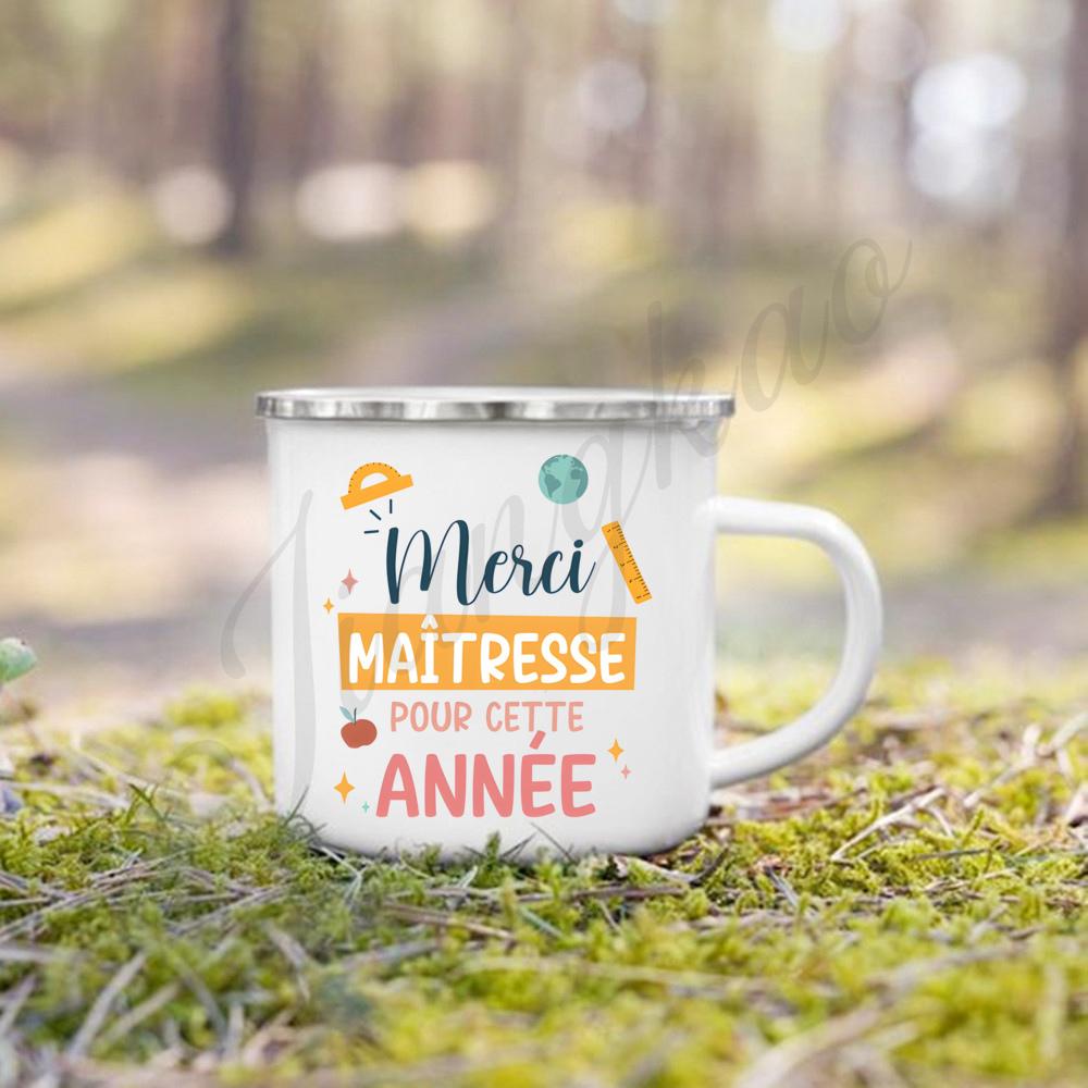 Mistresse Maitre On Vacation Print Enamel Coffee Mug Drinks Milk Cup Camping Mugs Graduate Teacher's Day Thanks Gift for Teacher