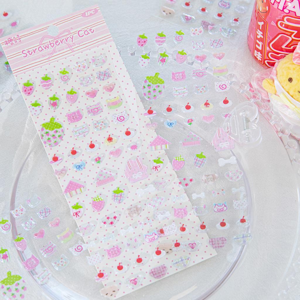 1PC Kawaii Ins Dropping Mini Stickers Creative Decoration DIY Diary Phone Case Planner Aesthetic Supplies Cute Scrapbook Sticker