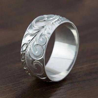Anello Moda da Donna Cao Shi Vine: Design a rilievo semplice, perfetto per gioielli souvenir da viaggio