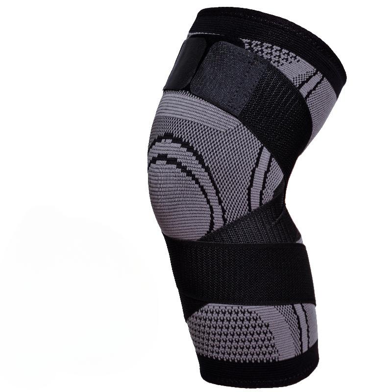 Single Nylon Running Knee Pads with Pressure Strap 3D Knitted for Basketball Climbing Four Seasons Sports