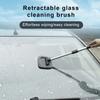 Alloy Rod Auto Windshield Brush Portable Reusable Washable Triangular Replacement Microfiber Cleaning Tool Accessories