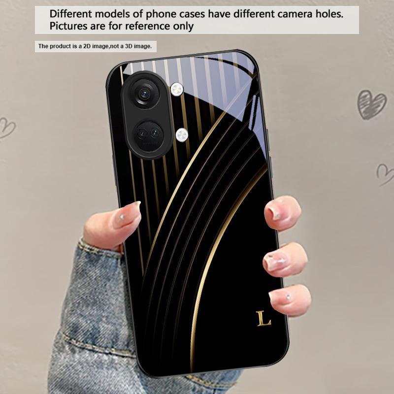 

Elegant letter S M R For OnePlus Ace 2 3 2V 5 Pro Nord CE 2T 2 3 Lite N20 N30 6 7T 8 8T 9 10 Pro 11R 12R 13R Glass Phone Case OnePlus Ace 5
