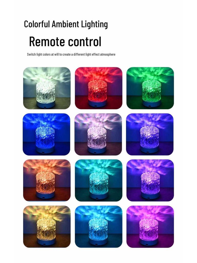 Romantic Rotating Aurora Projector: Water Ripple Atmosphere and Night Light
