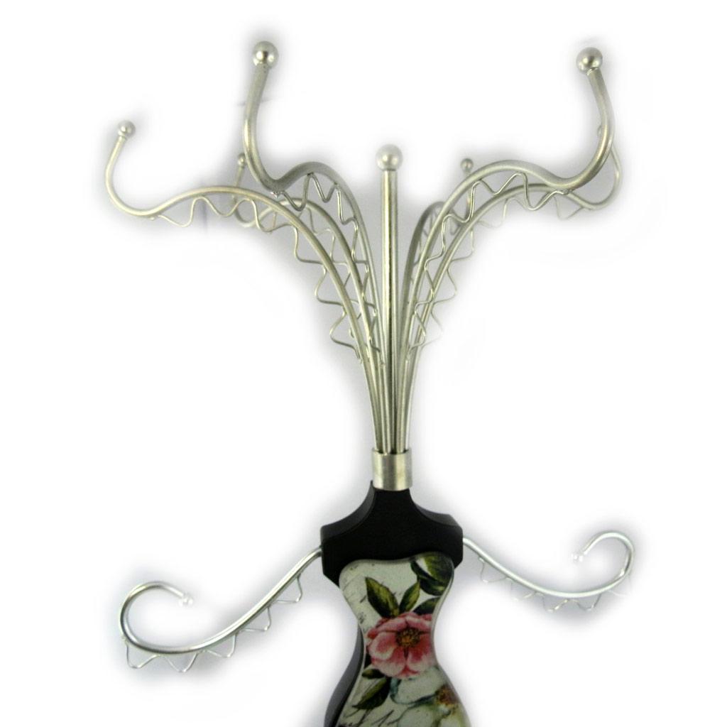 Les Trésors De Lily [L6836] - Postříbřený držák na šperky 'Hedvábný motýl' - 32x16 cm