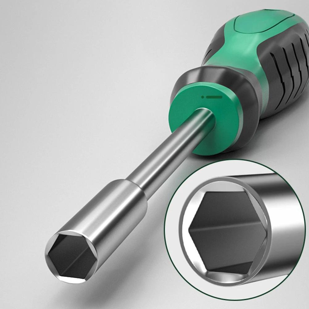 Hexagonal Nut Wrench Metric Nut Driver Hollow Shafts Socket Screwdriver Batch Head 50/65/70/90mm Manual Socket Wrench Set
