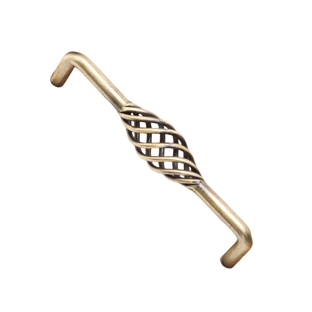 Decorative Antique Bronze Cabinet Handles Vintage Hardware Wardrobe Door Pullers Hollow Out Drawer Knobs Chest
