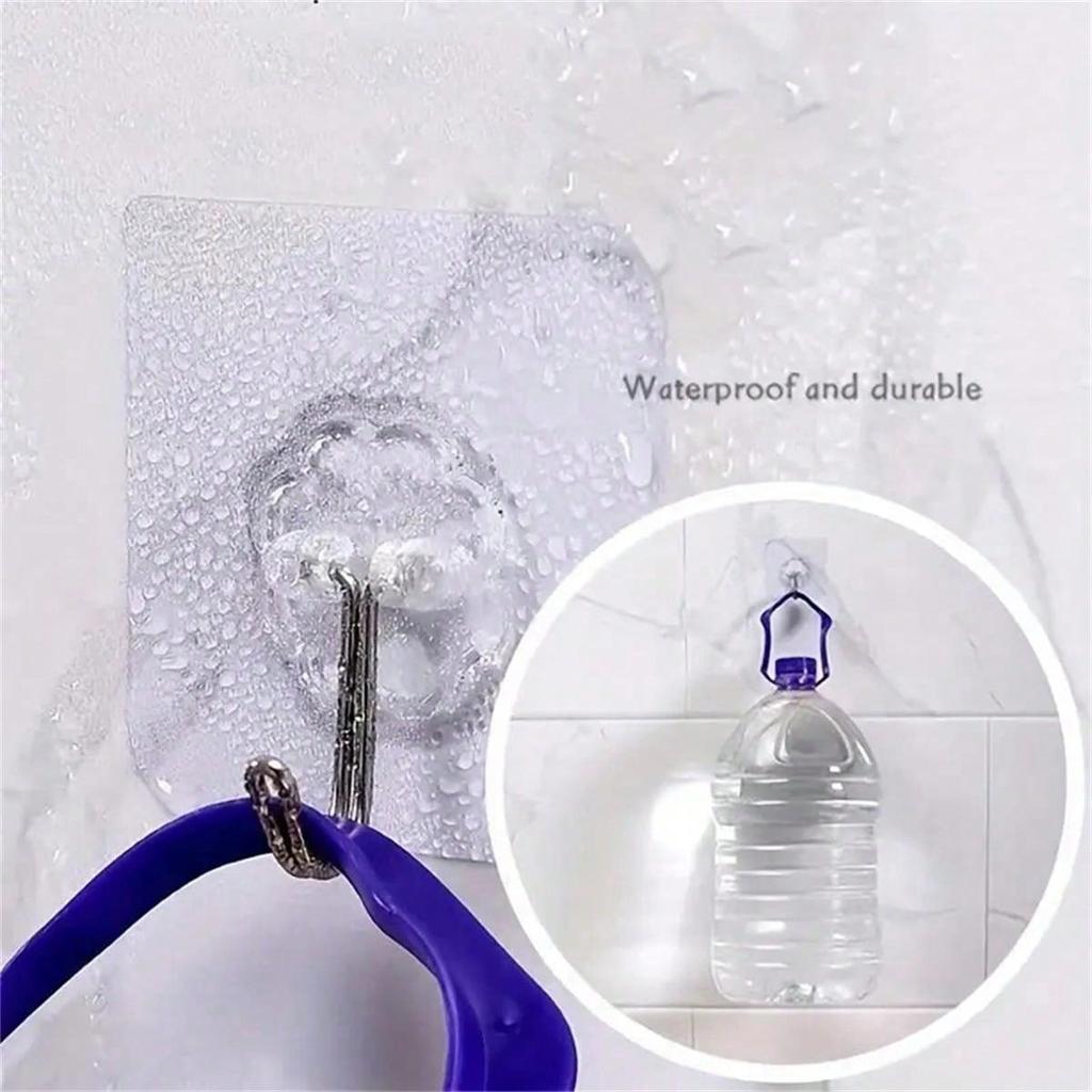 10PCS Transparent Seamless Adhesive Hooks, Strong Wall Mounted Hooks, Photo Frame Traceless And Nail Free Screw Hanging