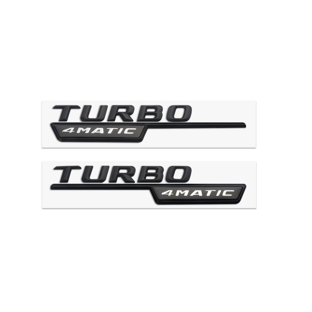 

GLC GLB 2pcs/set Turbo 4MATIC Badge Stickers 2014-2016 TURBO 4MATIC Letters Emblem For Mercedes Benz W124 W204 W205 W210 W211 W