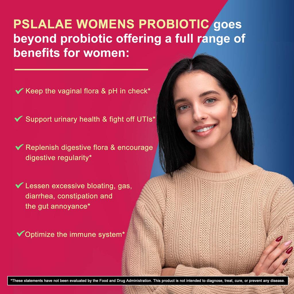 Pslalae - Probiotic Capsules - Women's Health - Urinary tract health, and support for digestive and immune system health.