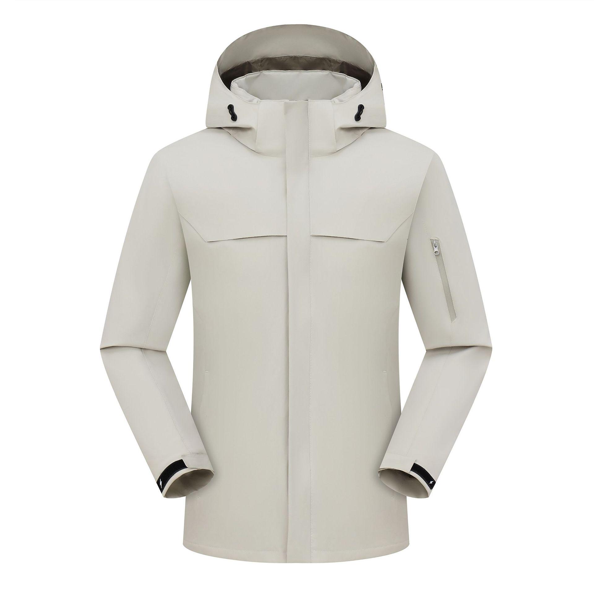 Black Gold Graphene Hooded Unisex Ski Jacket - Windproof & Waterproof L