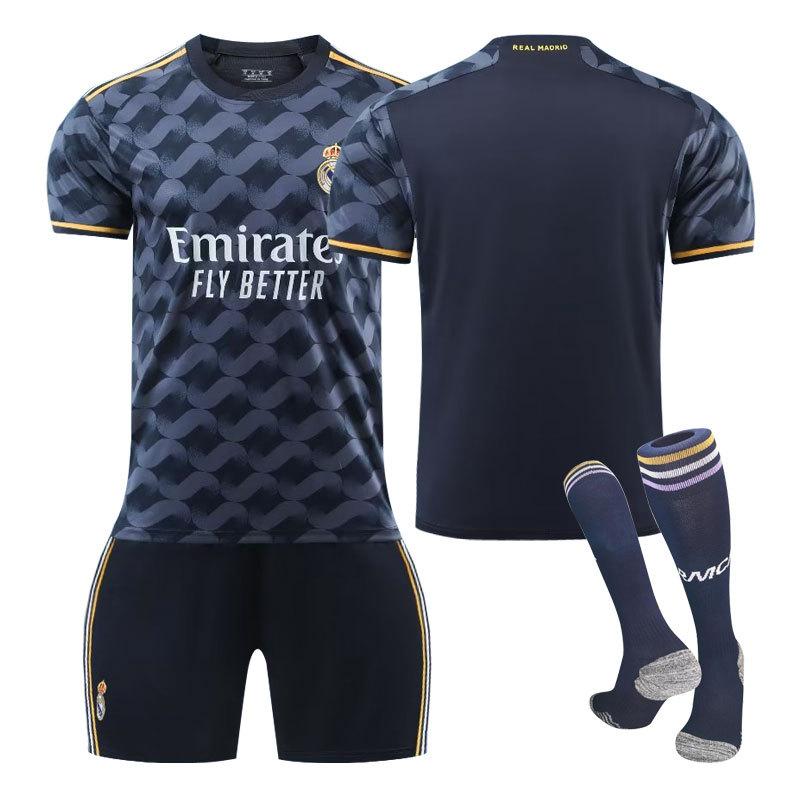 Real Madrid Away Adults and Children's Student Training Clothes Set Jersey Sportswear Men's and Women's Football Clothes La Liga