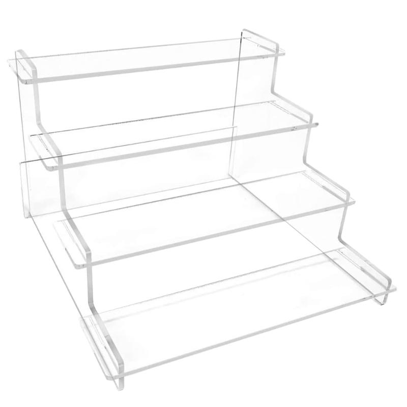 Klar Acryl Steigleitungen Display Stand für Display Oder Sammlungen Reusable 4 Tier X3UC