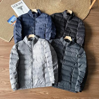 Men's Lightweight Winter Down Jacket - Essential Stand Collar for Outdoor & Commuting Warmth