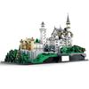 7437PCS Medieval New Swan Stone Castle In Germany Buildings Sets,City Architect Store Model Modular Buildings Blocks Adults Gift