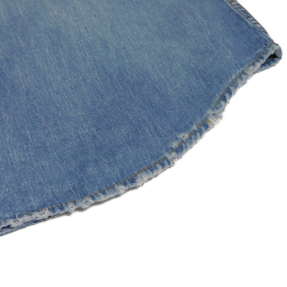 Used 9921 Western Denim Shirt 417374 Y890L 7832 S Crushed 16 Stainless Steel Eddie Era Cotton Washed Blue Men's from