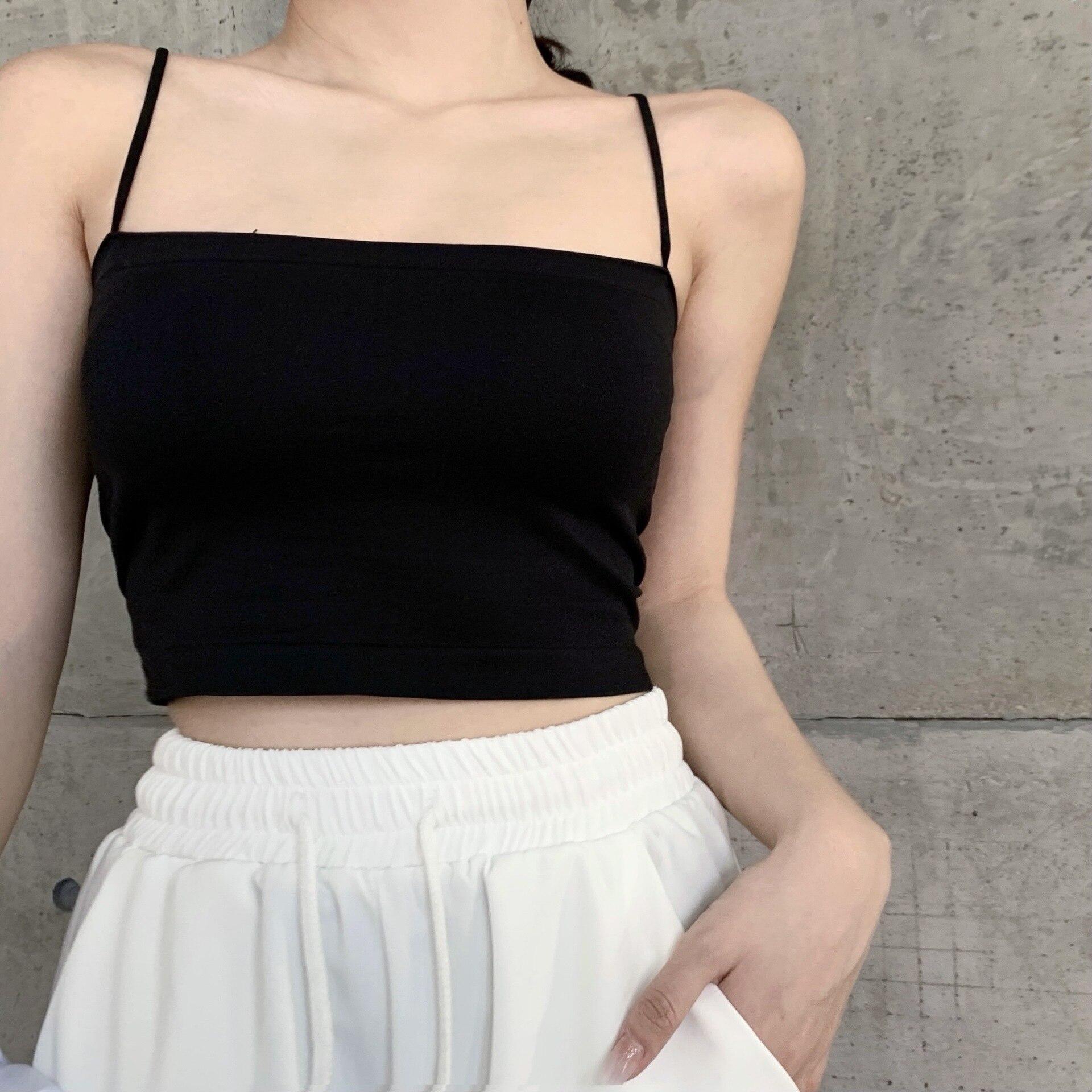 

Новые модные женские сексуальные укороченные топы, однотонные летние майки, женские повседневные майки, жилет, укороченные топы без рукавов, Blusas one size