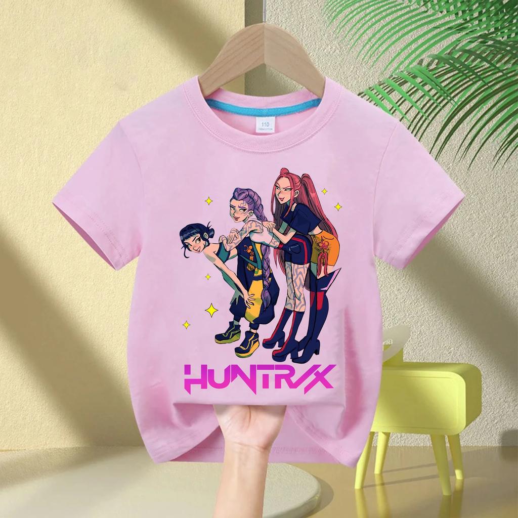 Children's Clothing T Shirt Summer New KPop Demon Hunters Kids Girls Boys Girls T-shirt Casual O-Neck Short Sleeve Tops