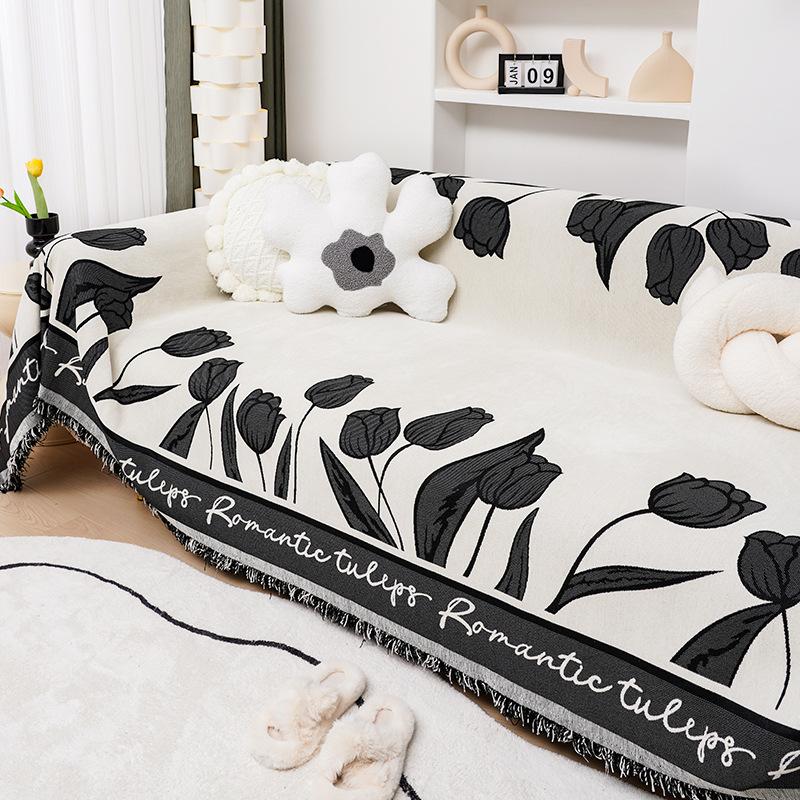 Anti-cat Scratch Sofa Cover Four Seasons Universal Full Cover Sand Hair Towel Chenille High-grade One Piece Sofa Cover Cover Cushion