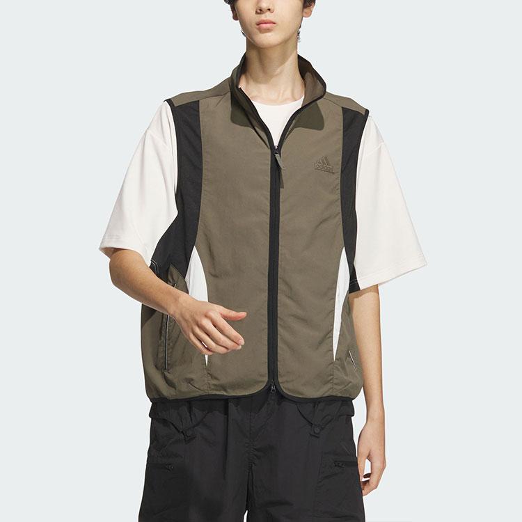 New Adidas FUTURE STYLE WOVEN VEST Men's Branch Umber JI9887