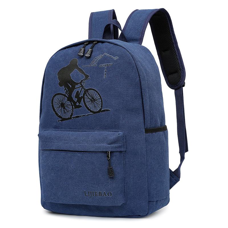 Fashion Canvas Backpack Men And Women Middle School Bag Fashion Sports Fitness Bag Travel Small Backpack Retro