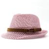 Hat Men's Summer Shade Jazz Top Hat Korean Version Hand-knitted Casual Couple Hollow Belt British Straw Hat