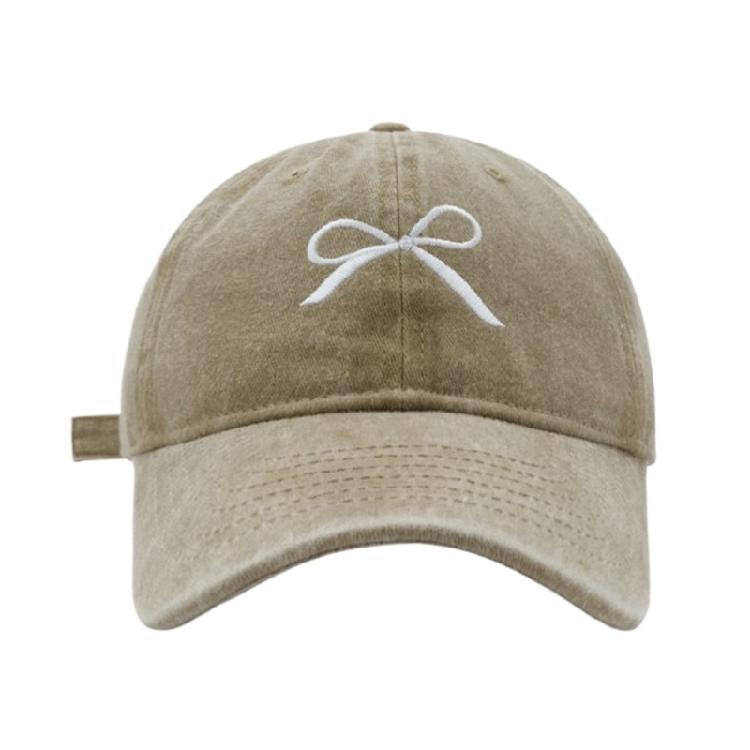 Breathable Baseball Hat for Women Girls Embroidery Bow Adjustable Versatile