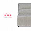 Fold-out Armchair with Sleeping Function KIMO Bedding Container Ramona Light Gray