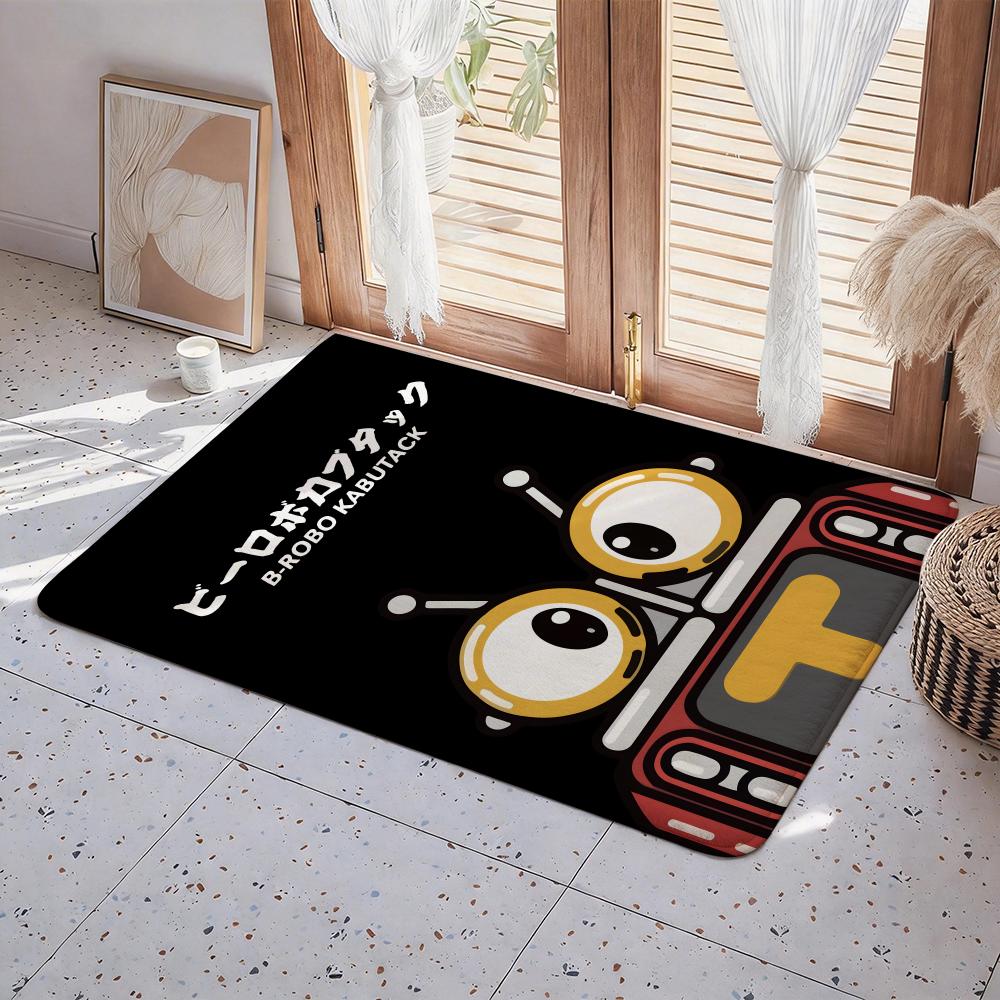 Cartoon C Robo Kabutack Fußmatte Eco Flanell Fußmatte Rutschfest Geruchlos Innenboden Teppich Weicher Kurzer Plüsch Hausmatte