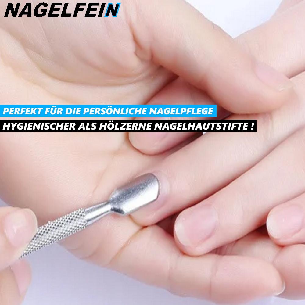 NAGELFEIN Edelstahl Nagelhautschieber Nagelreiniger Nagelhautentferner