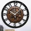 25cm Circular Iron Wall Clock with a Vintage Washing Machine Wringer