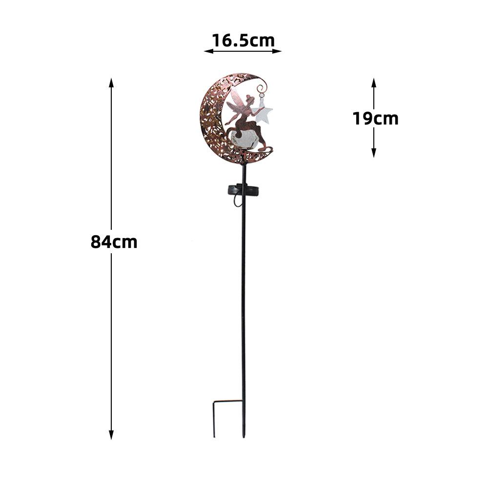 Solar Moon Stake Light: Outdoor Garden, Courtyard & Camping Decorative Iron Lantern