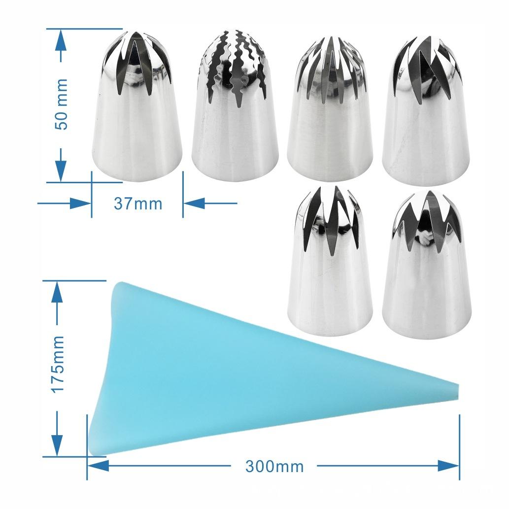 

7pcs/set Stainless Steel Frosting Nozzle Cake Decorating Set for Cupcakes Pastries Cookies Baking Tools for Home Bakers