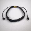 Single Layer Woven Bracelet 811MM Cut Cylindrical Natural Black Tourmaline Bracelet