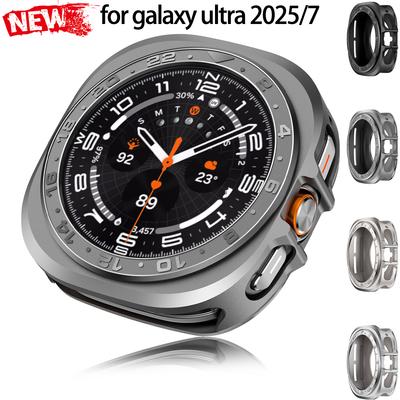 Θήκη Μετάλλου Πολυτελείας για Samsung galaxy ultra 2025/7 47mm Αντικραδασμικό Κάλυμμα Προφυλακτήρας Με Κλίμακα για Οθόνη Galaxy ultra 47mm