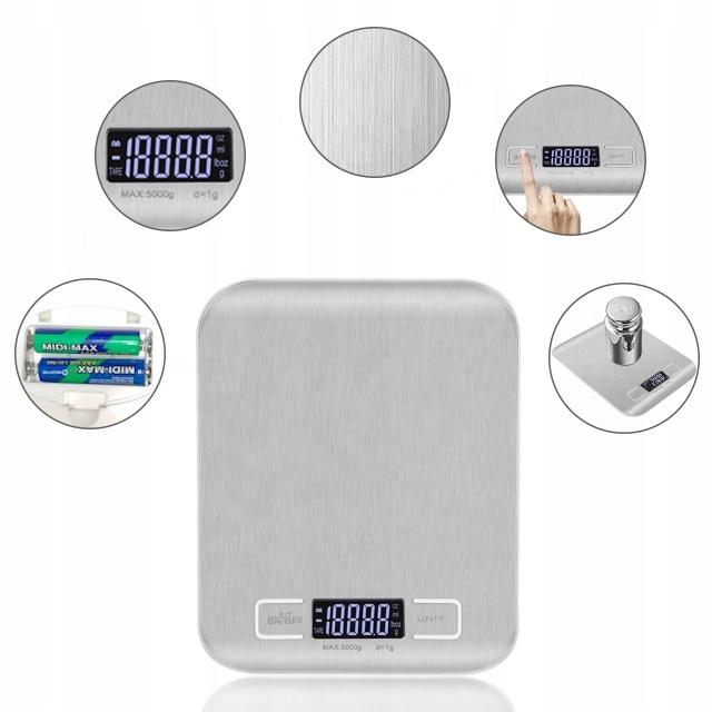 Elektroniczna Waga Kuchenna Precyzyjna 10Kg/1G Lcd Cyfrowa Tara