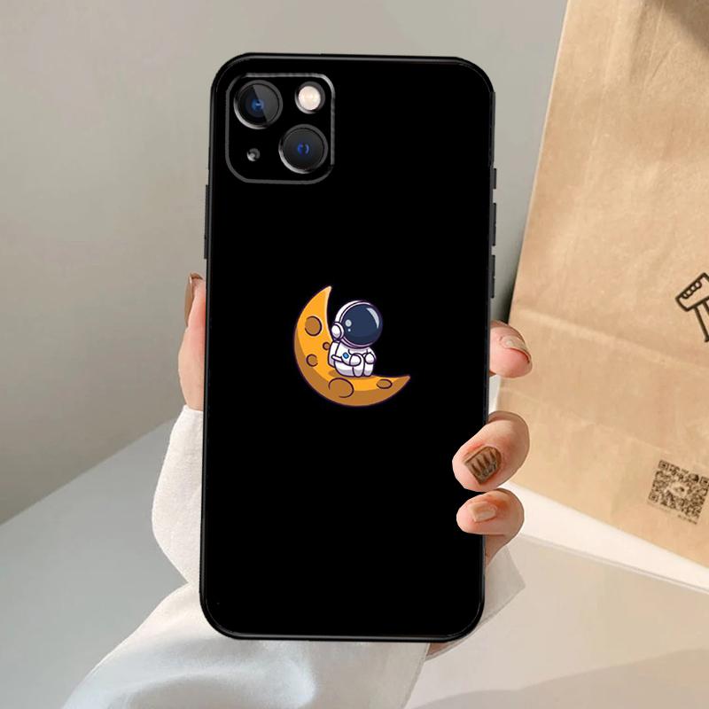 Star Astronaut Cute Phone Case For iPhone 17 Air 16 14 13 12 11 15 Pro Max 13 12 Mini 15 16 Plus 16e Cover Coque