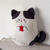Cat Plush Cushion With Embroidered Cartoon Design For Living Room Decor