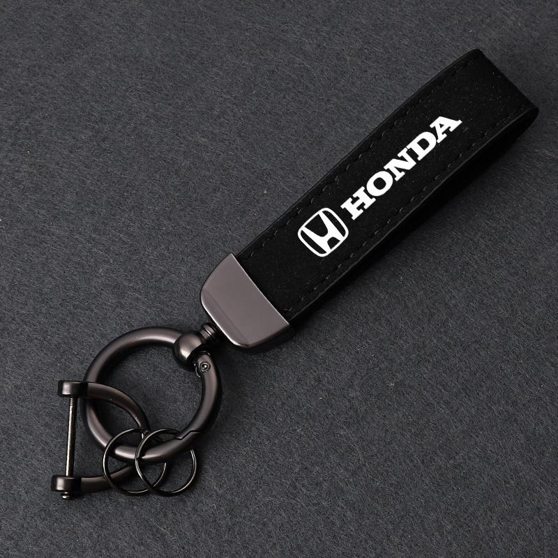 Leather Car Key Keychain Chain Ring Keyring Holder For Honda Civic Fk7 Fit Fk2 Mugen Fk8 Type R Accord Crv Styling Accessories SV0