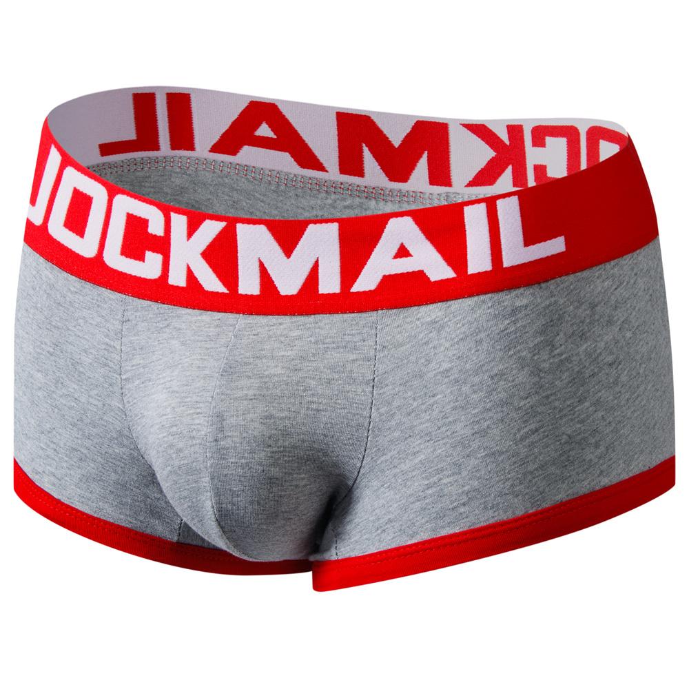 Boxer JOCKMAIL Brand Cotton Material Open Back Style Men's Underwear Clashing Colours Casual Sports Sexy Open Buttocks Underpants
