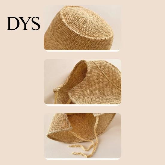 Adjustable Wide Brim Hat for Summer Straw Sun Hat, with Windproof String, Breathable UV Foldable Visor Beach Vacation Protection Women Outdoor Travel