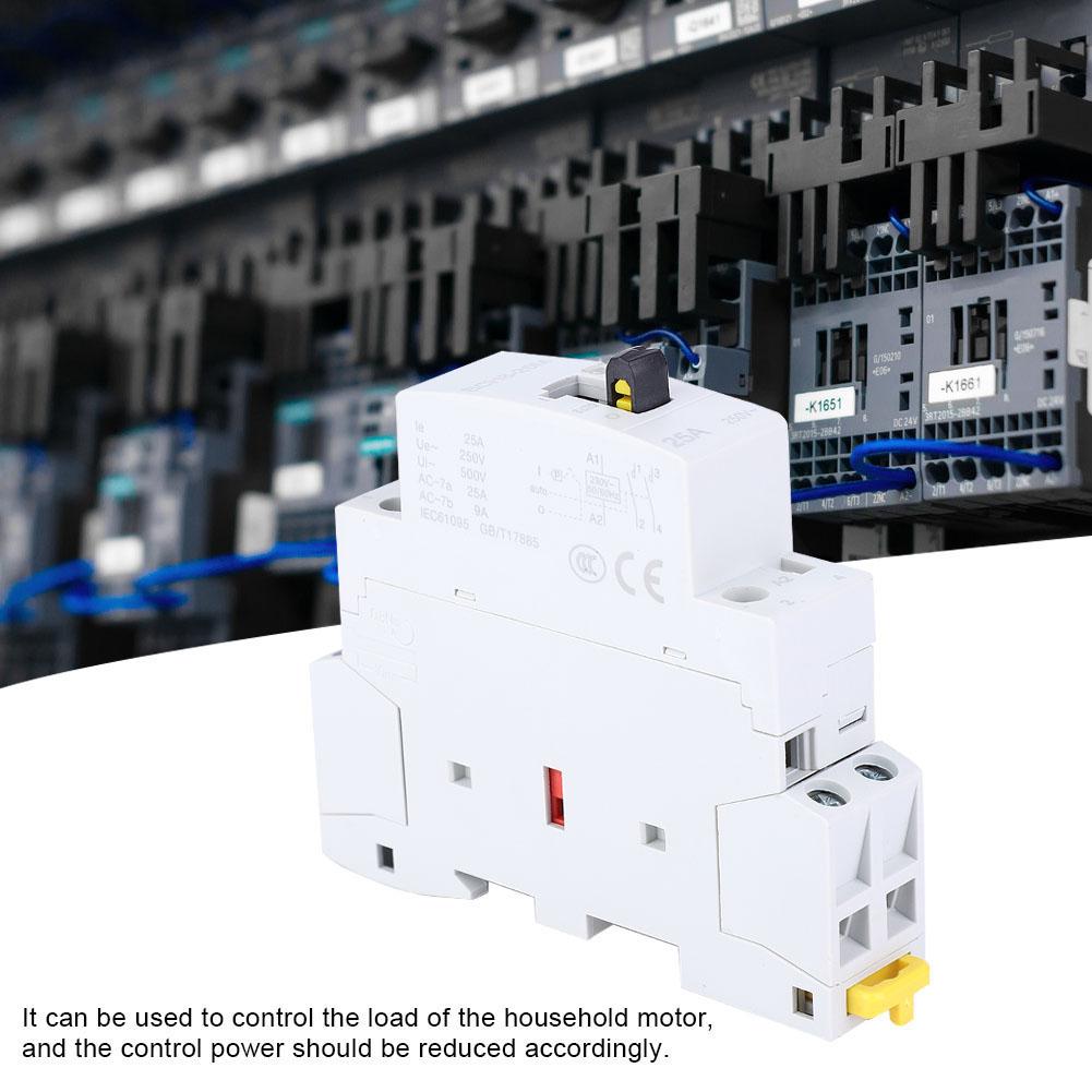 2P25A Household AC Modular Contactor with Manual Control Function 230V 5060Hz(2NO)