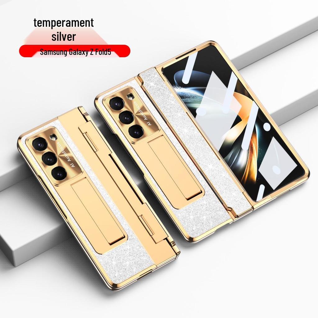 Galvanisiertes Stand-Scharnier-Case für Samsung Z Fold7/6/5/4/3 - Vollständiger Schutz für faltbares Display