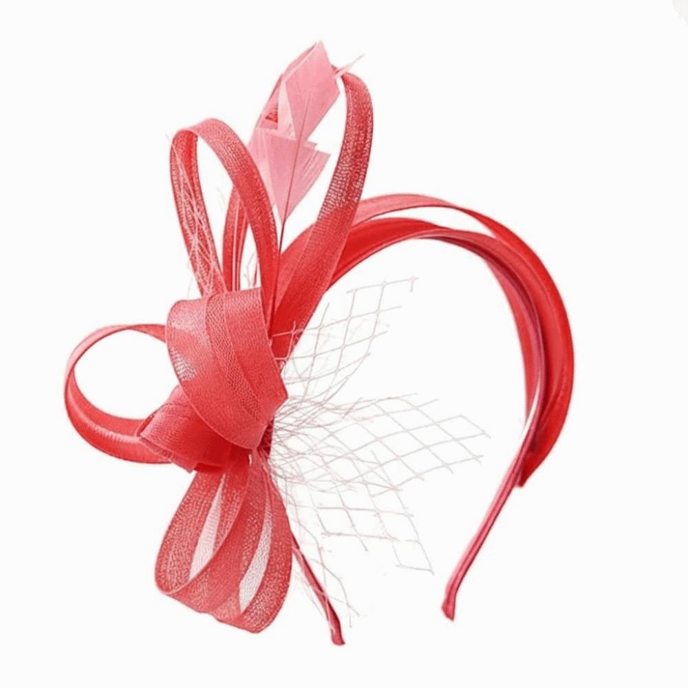 Haarschmuck Feder Netz Stirnband Einfarbige Vintage Elegante Fascinator Haarreif Kopfbedeckung Kreativ