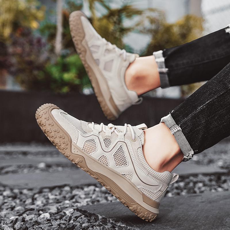 Fashion Breathable Male Mesh Shoes Outdoor Flats Tenis Sport Shoes Stylish Walking Footwear New Trainers Sandals Mens Casual Sneakers