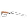 Log Tongs Beech Wood Handle Stainless Steel Clamp High Temperature Resistance Fire Tong for Outdoor 
